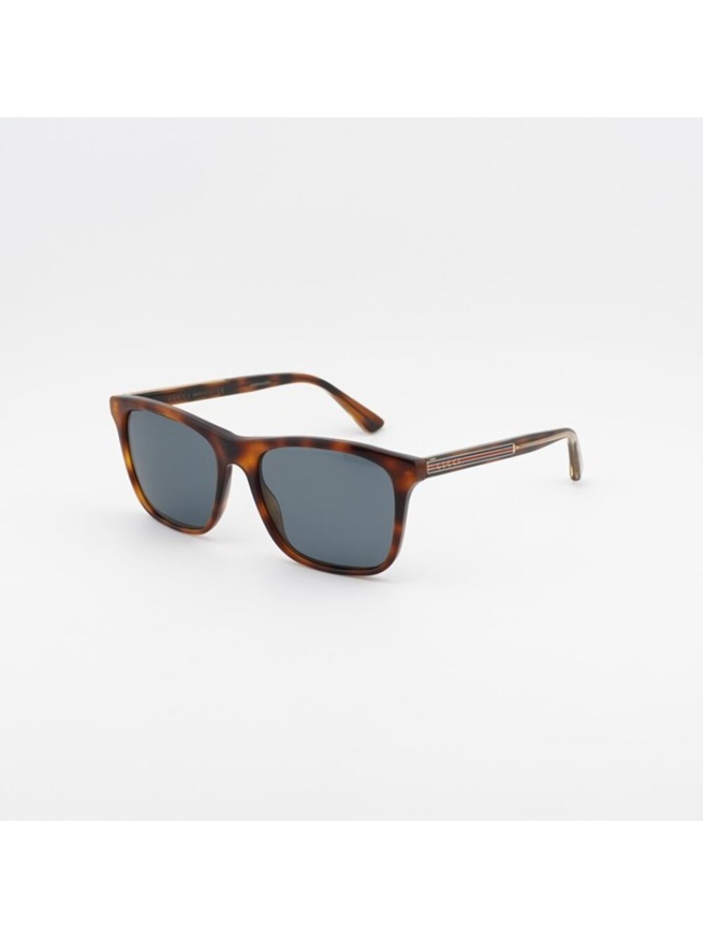Gucci GG0381S 009 Sunglasses Havana Rectangle Frame, Blue Lenses - Picture 8 of 11